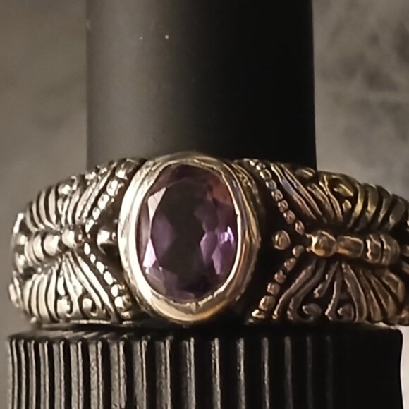 Sterling Silver Butterfly Amethyst Ring - Picture 5 of 12